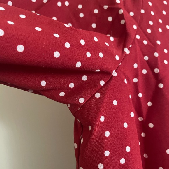 Red Polk Dot Amazon Dress - Picture 3 of 7